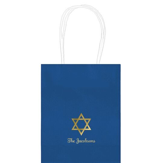 Traditional Star of David Mini Twisted Handled Bags
